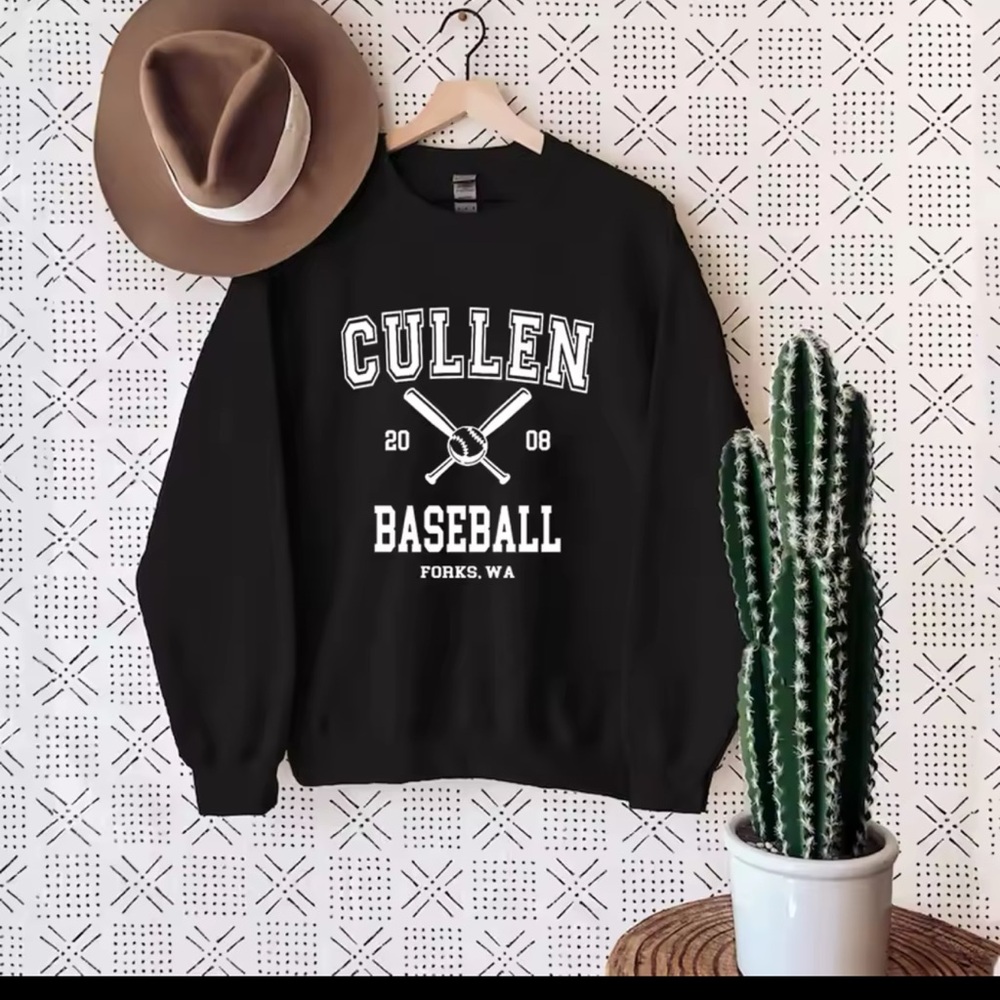 Twilight themed crewneck Cullen baseball